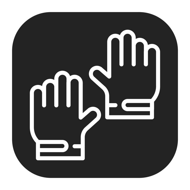 Imagen vectorial del icono del guante del portero Se puede usar para equipos deportivos