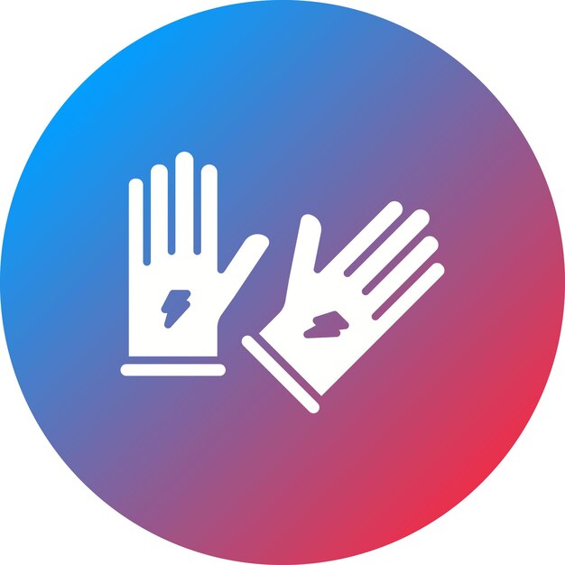 Imagen vectorial del icono de los guantes de electricista Se puede utilizar para las herramientas de electricista