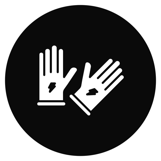 Imagen vectorial del icono de los guantes de electricista Se puede utilizar para las herramientas de electricista