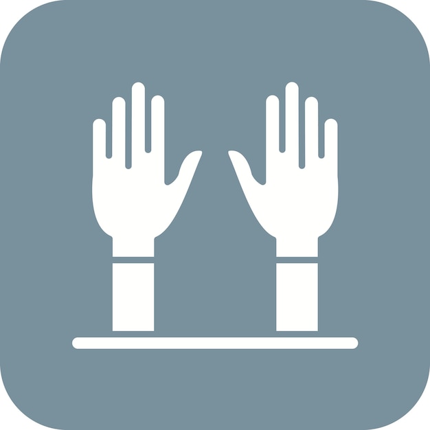 Imagen vectorial del icono de los guantes de examen Se puede utilizar para el comercio electrónico médico