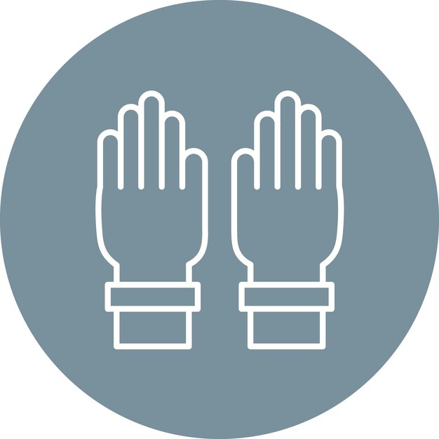 Imagen vectorial del icono de guantes médicos Se puede utilizar para Medicina I