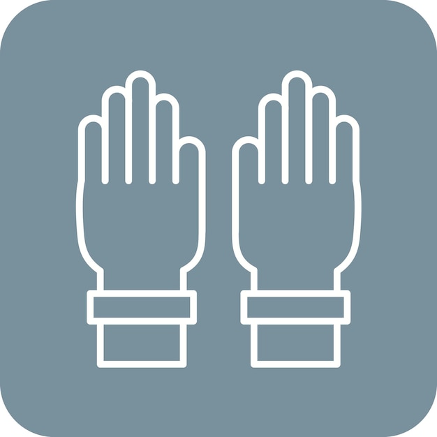 Imagen vectorial del icono de guantes médicos Se puede utilizar para Medicina I