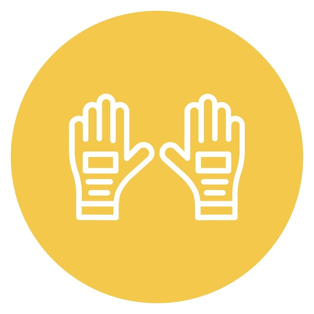 La imagen vectorial del icono de los guantes de protección se puede utilizar para la enfermería