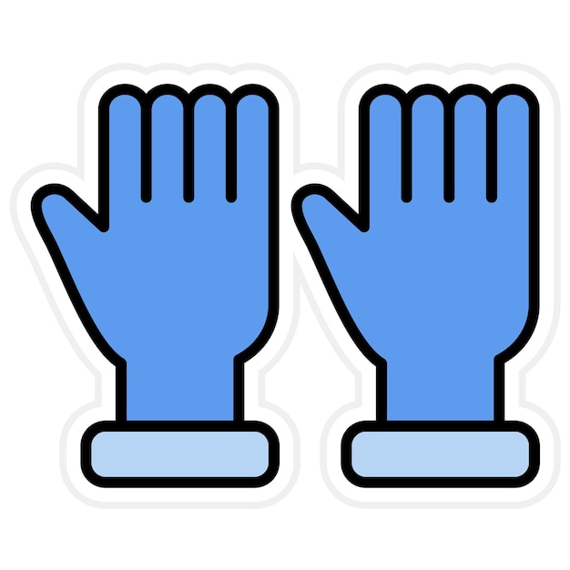 Imagen vectorial del icono de los guantes de protección Se puede utilizar para mejoras en el hogar