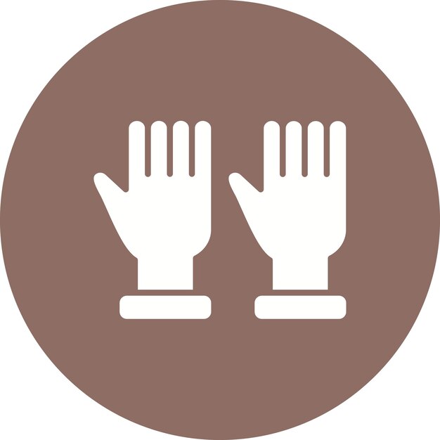 Imagen vectorial del icono de los guantes de protección Se puede utilizar para mejoras en el hogar