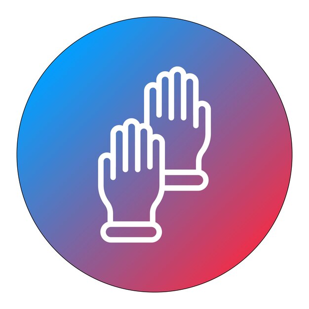 Imagen vectorial del icono de los guantes de protección Puede utilizarse para el transporte personal