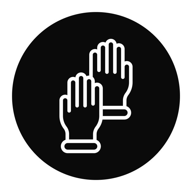 Imagen vectorial del icono de los guantes de protección Puede utilizarse para el transporte personal