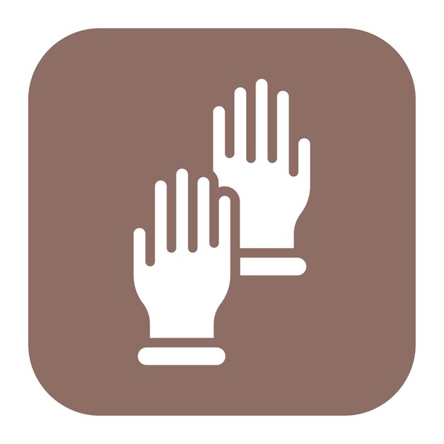 Imagen vectorial del icono de los guantes de protección Puede utilizarse para el transporte personal