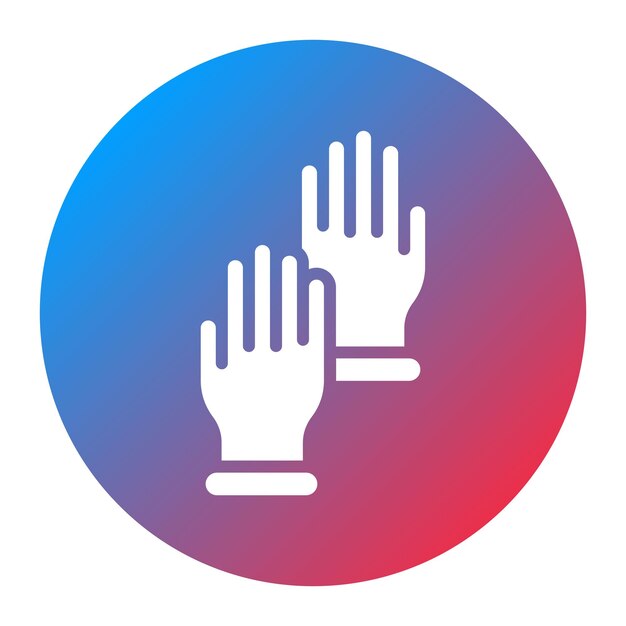 Imagen vectorial del icono de los guantes de protección Puede utilizarse para el transporte personal