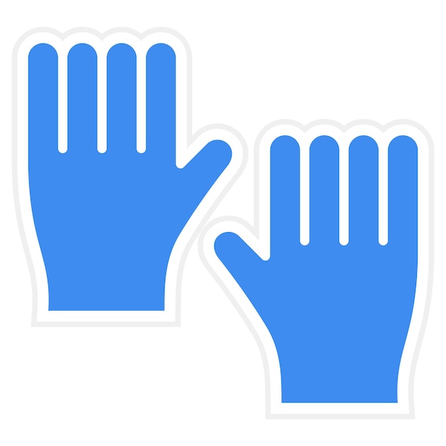 La imagen vectorial del icono de los guantes se puede utilizar para la investigación y la ciencia