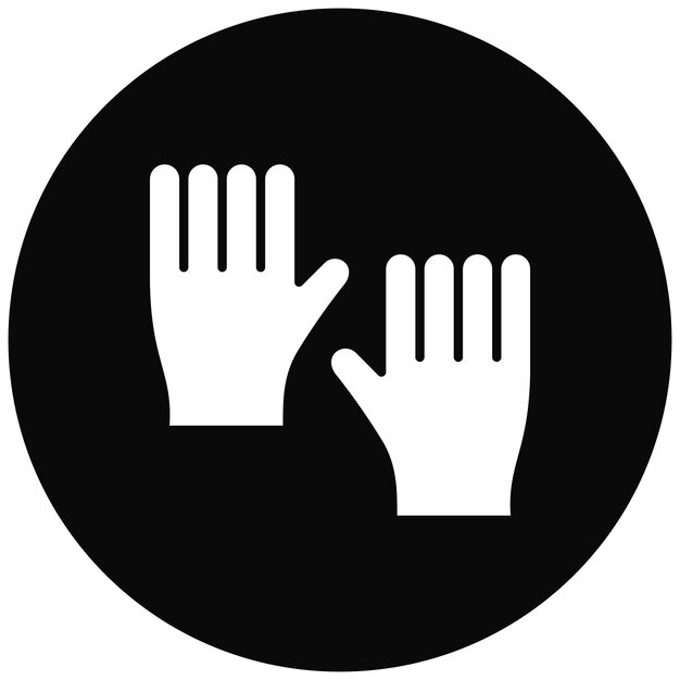 La imagen vectorial del icono de los guantes se puede utilizar para la investigación y la ciencia