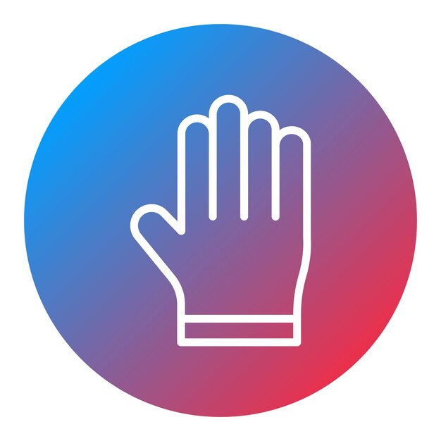 La imagen vectorial del icono de los guantes se puede utilizar para la metalurgia