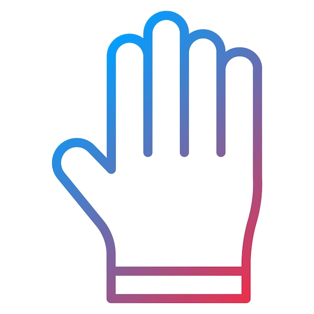 La imagen vectorial del icono de los guantes se puede utilizar para la metalurgia