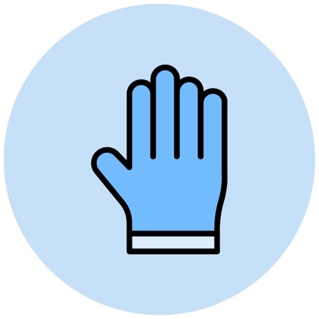 La imagen vectorial del icono de los guantes se puede utilizar para la metalurgia