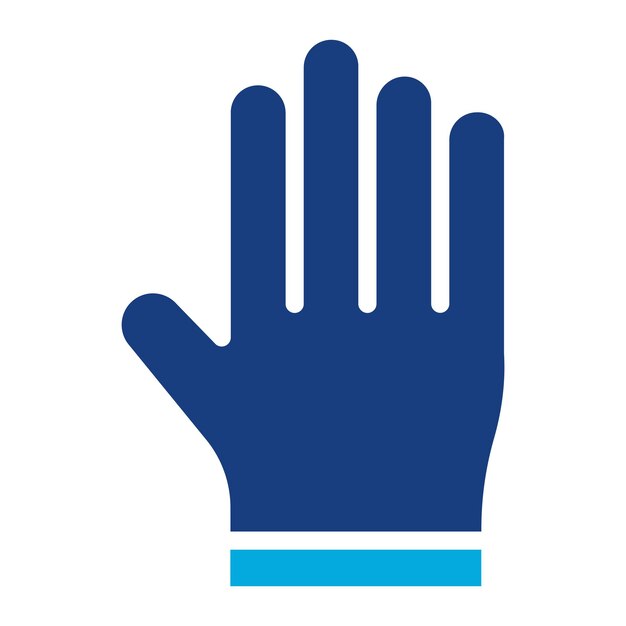 La imagen vectorial del icono de los guantes se puede utilizar para la metalurgia