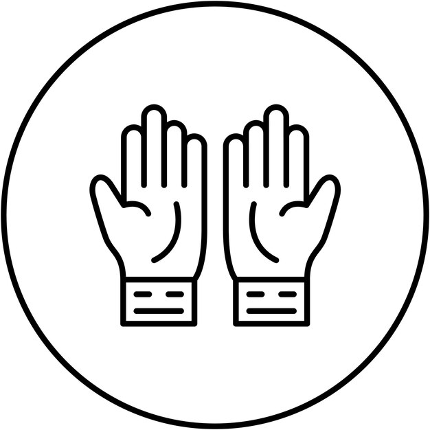 La imagen vectorial del icono de los guantes se puede utilizar para el otoño