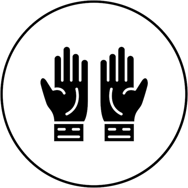 La imagen vectorial del icono de los guantes se puede utilizar para el otoño