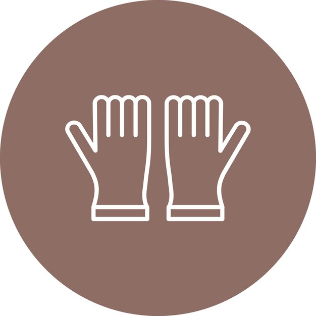 Imagen vectorial del icono de los guantes Se puede utilizar para protección y seguridad