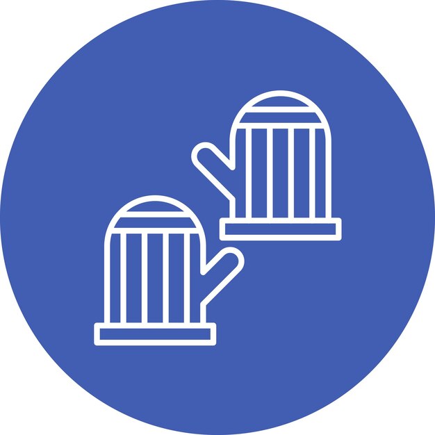 Imagen vectorial del icono de los guantes Se puede utilizar para la ropa