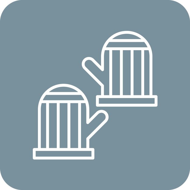 Imagen vectorial del icono de los guantes Se puede utilizar para la ropa