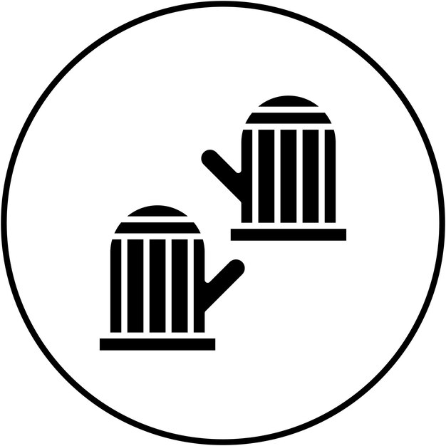 Imagen vectorial del icono de los guantes Se puede utilizar para la ropa