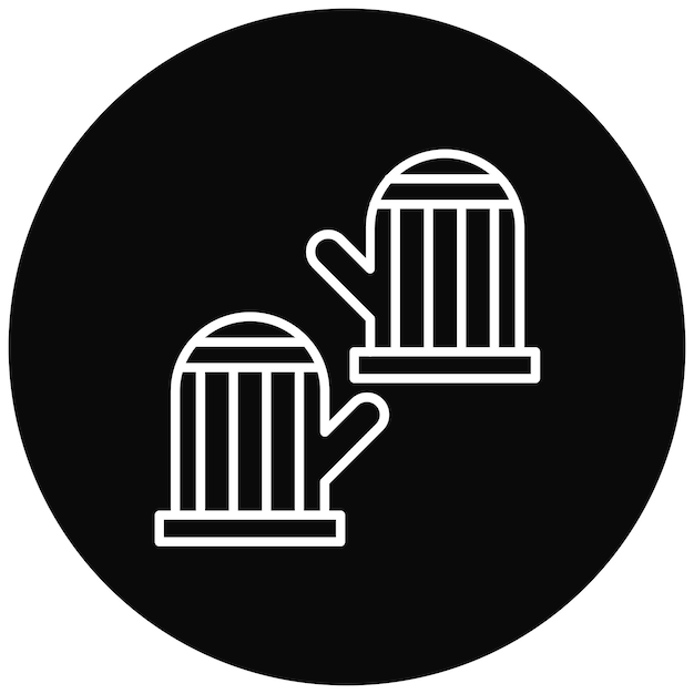 Imagen vectorial del icono de los guantes Se puede utilizar para la ropa