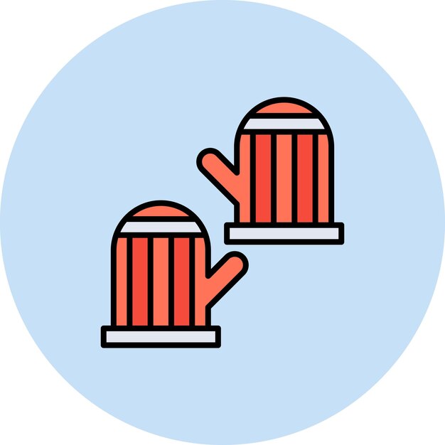 Imagen vectorial del icono de los guantes Se puede utilizar para la ropa