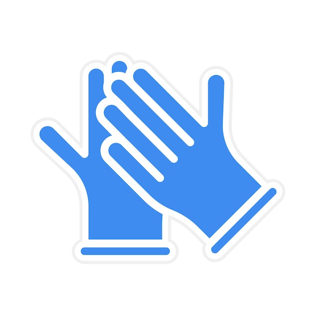 Imagen vectorial del icono de guantes quirúrgicos Se puede utilizar para cirugía plástica y estética
