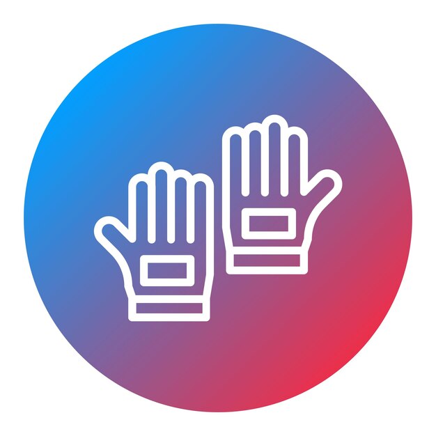 Imagen vectorial del icono de los guantes de rugby Se puede usar para el rugby