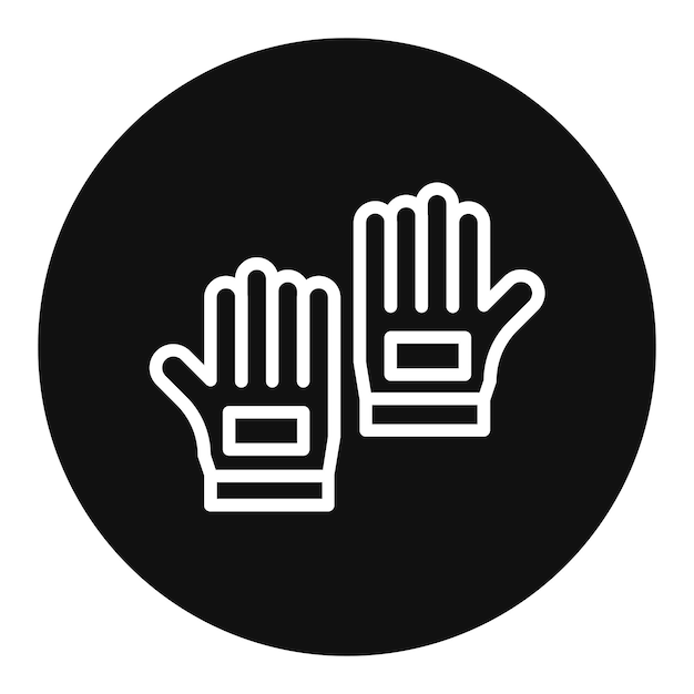 Imagen vectorial del icono de los guantes de rugby Se puede usar para el rugby