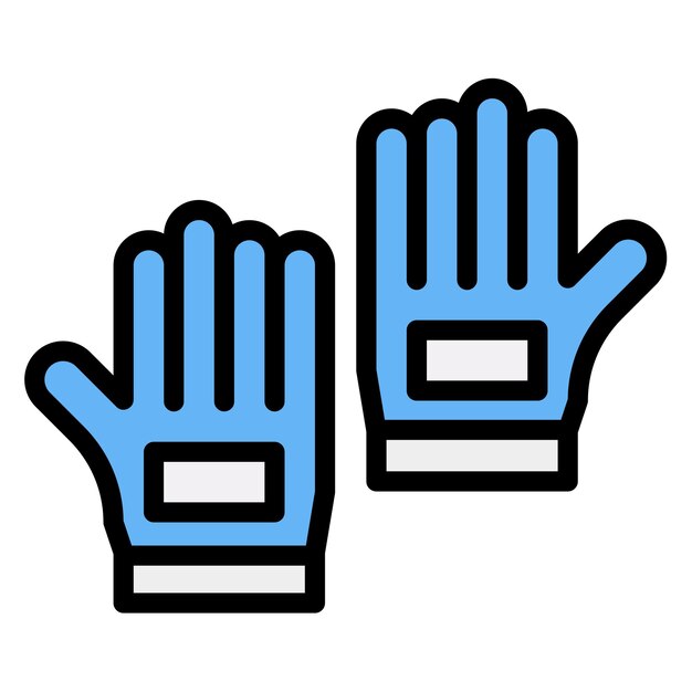 Imagen vectorial del icono de los guantes de rugby Se puede usar para el rugby