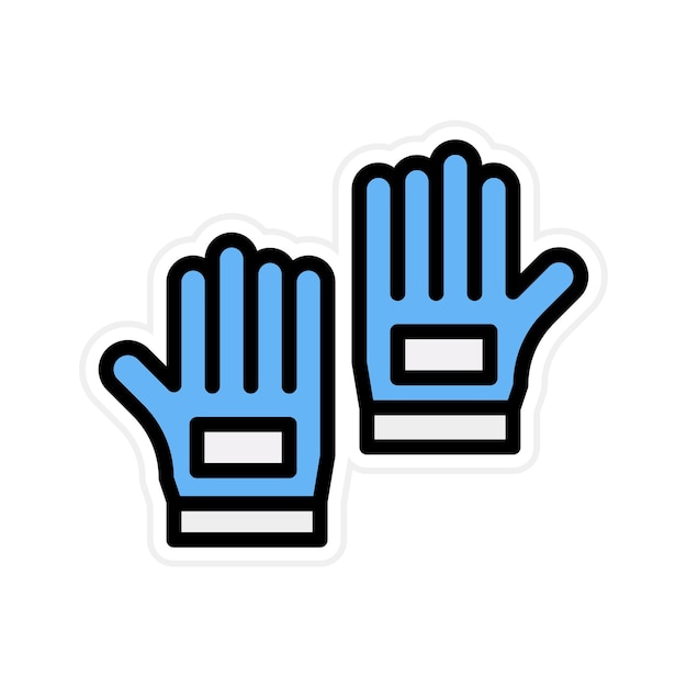 Imagen vectorial del icono de los guantes de rugby Se puede usar para el rugby