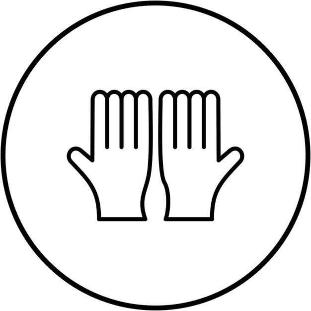 Imagen vectorial del icono de guantes de trabajo Se puede utilizar para herramientas de construcción