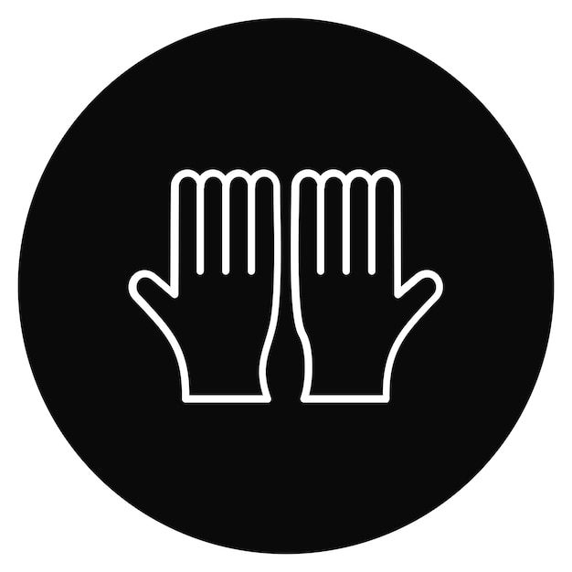 Imagen vectorial del icono de guantes de trabajo Se puede utilizar para herramientas de construcción