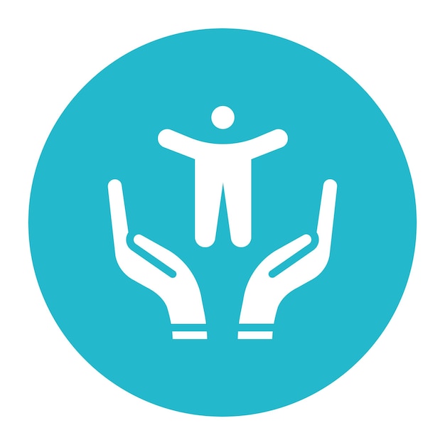 Imagen vectorial del icono de la guardería de adultos Se puede utilizar para los servicios domiciliarios