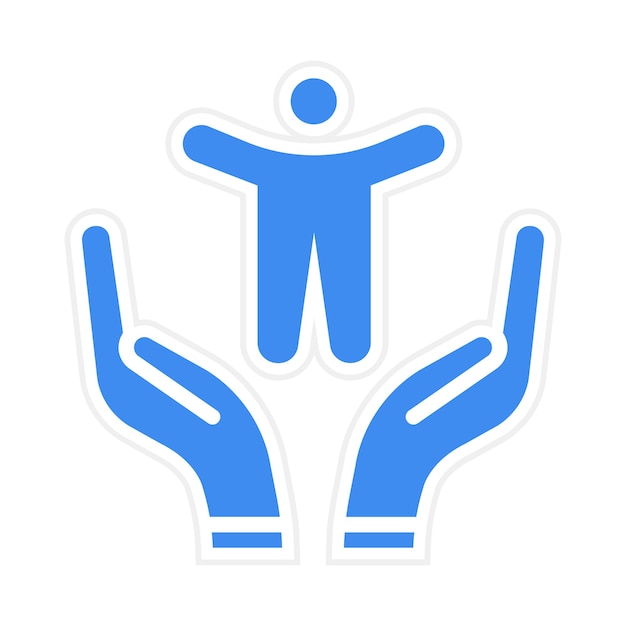 Imagen vectorial del icono de la guardería de adultos Se puede utilizar para los servicios domiciliarios