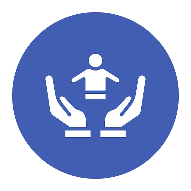 Imagen vectorial del icono de la guardería Se puede utilizar para la adopción de niños