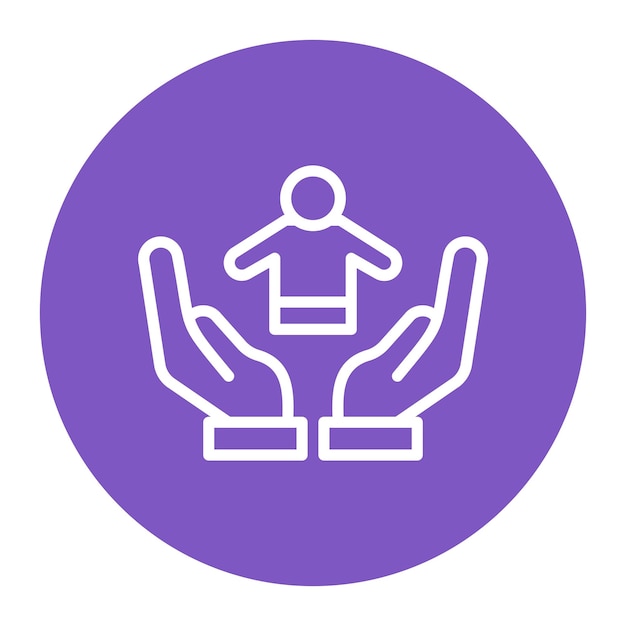 Imagen vectorial del icono de la guardería Se puede utilizar para la adopción de niños