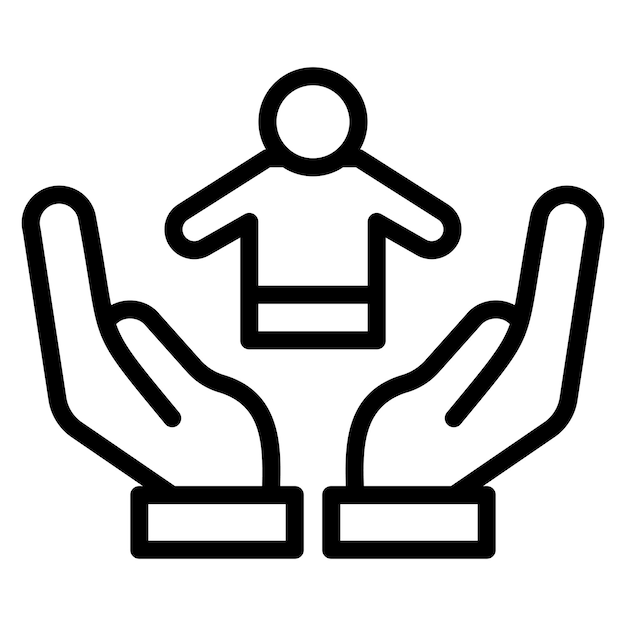 Imagen vectorial del icono de la guardería Se puede utilizar para la adopción de niños