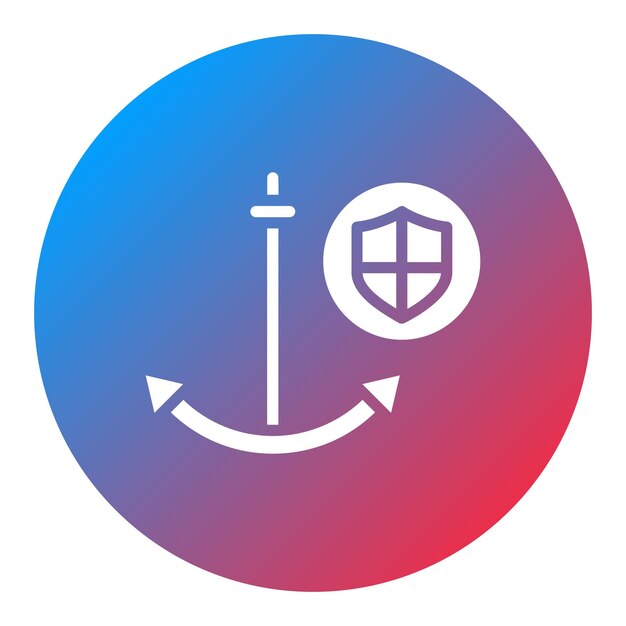 Vector imagen vectorial del icono de la guardia costera puede utilizarse para los servicios públicos
