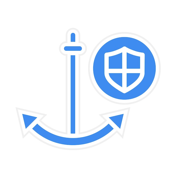 Vector imagen vectorial del icono de la guardia costera puede utilizarse para los servicios públicos