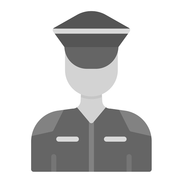 Imagen vectorial del icono del guardia de seguridad Se puede utilizar para el supermercado