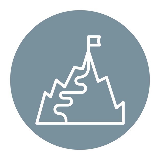 Imagen vectorial del icono de la guía de escalada Se puede utilizar para la escalada en roca