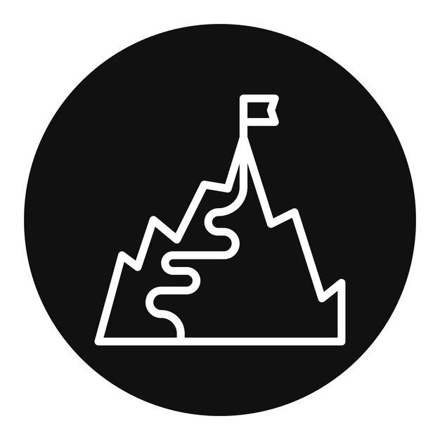 Imagen vectorial del icono de la guía de escalada Se puede utilizar para la escalada en roca