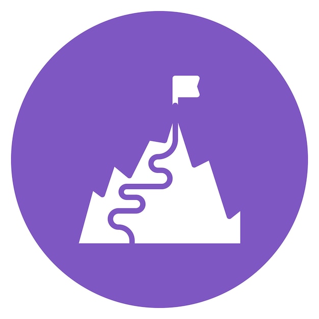 Imagen vectorial del icono de la guía de escalada Se puede utilizar para la escalada en roca