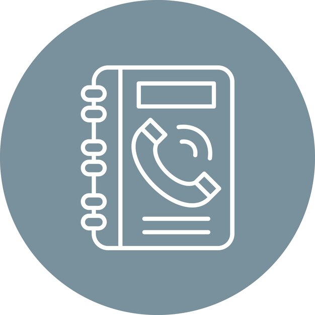 Imagen vectorial del icono de la guía telefónica Se puede utilizar para la biblioteca