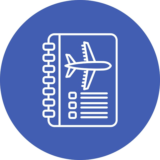 Imagen vectorial del icono de la guía de viajes Se puede utilizar para viajes