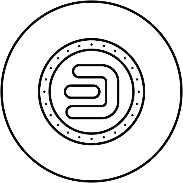 Imagen vectorial del icono del guión Se puede utilizar para la criptomoneda