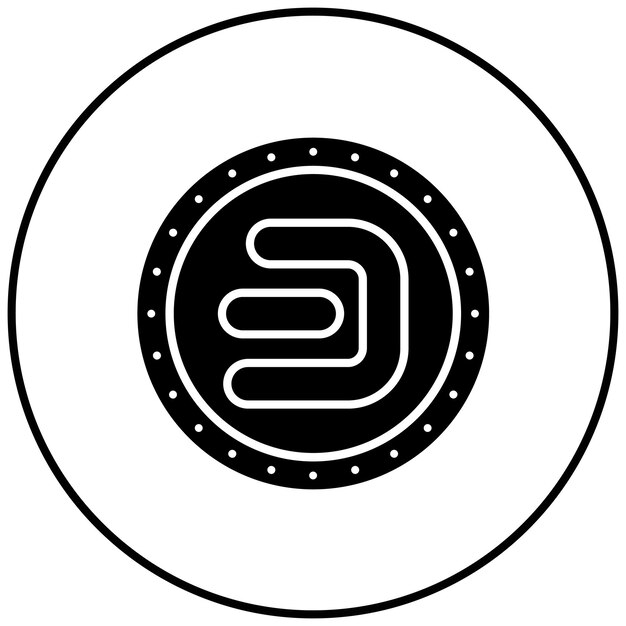 Imagen vectorial del icono del guión Se puede utilizar para la criptomoneda
