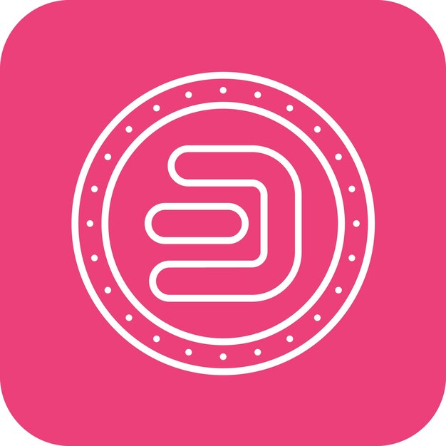 Imagen vectorial del icono del guión Se puede utilizar para la criptomoneda